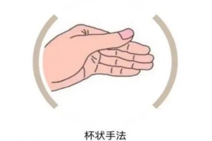 拍背排痰的手形状图片